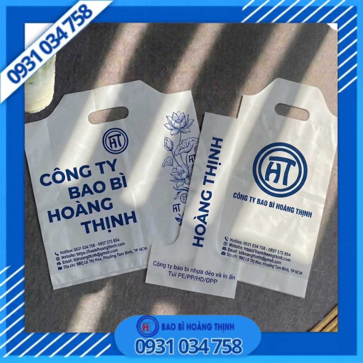 Túi treo ly nước In Ấn logo